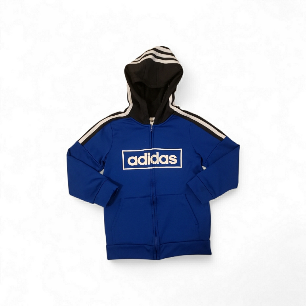 Adidas Kids Royal Blue Zip-Up Hoodie